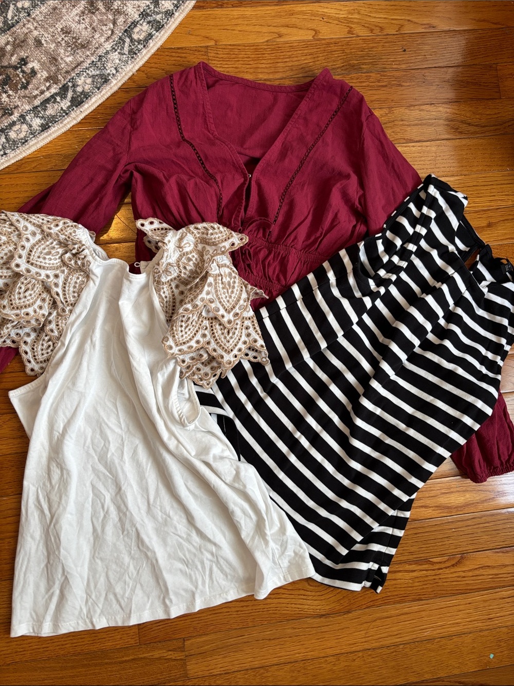 Banana Republic Black and White Striped Top